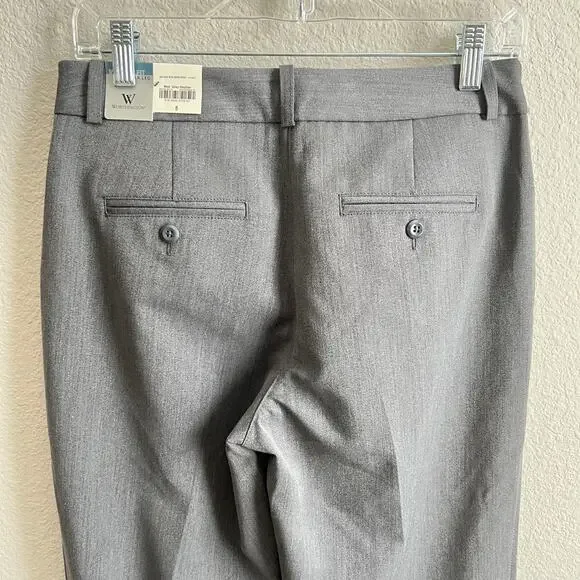 NEW Wortington Heather Gray Mid Rise Trouser Pant Women's 6 Modern Fit Stretch - Picture 5 of 9